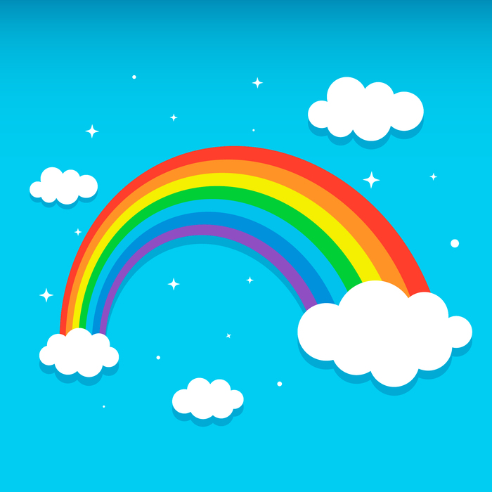 arco iris en el cielo