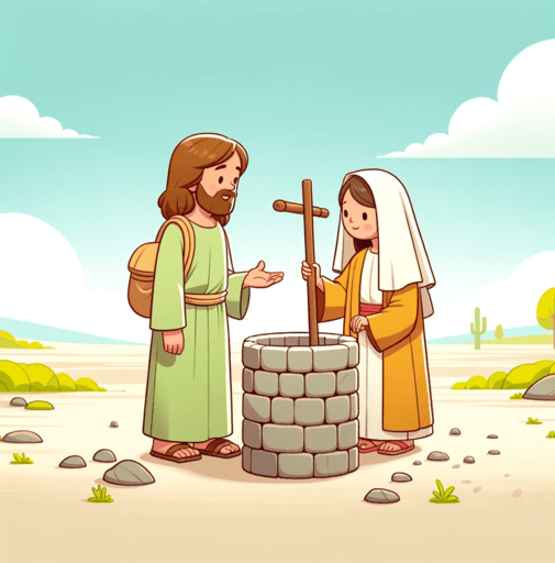 Jesús y la Samaritana junto al pozo