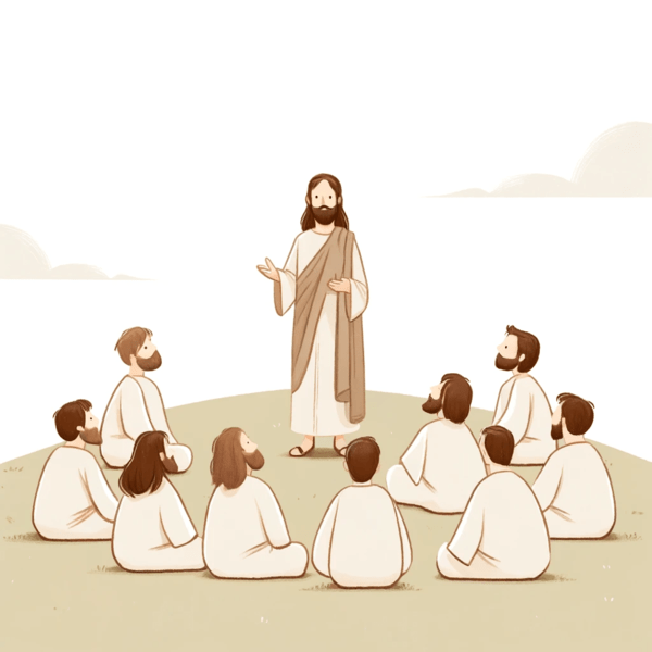 La Gran Comisión Jesús con sus discípulos en la montaña